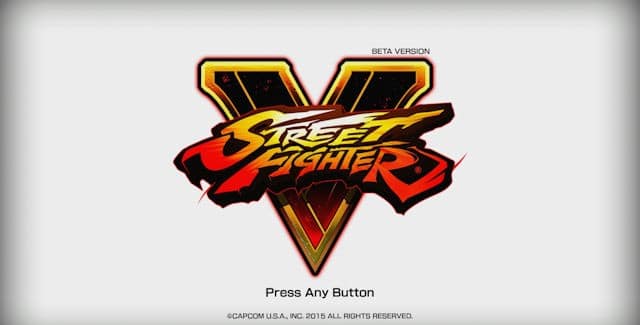 Street Fighter V Beta Title Screen