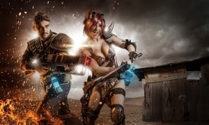 Fallout 4 Cosplay Running Battle Starring TabithaArtyFakes and Valentine Cosplay by Creative Edge Studios