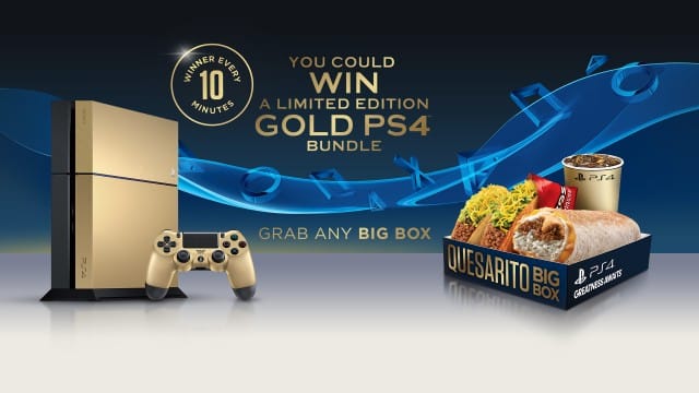 Golden PS4 Taco Bell Contest USA Artwork Official Sony