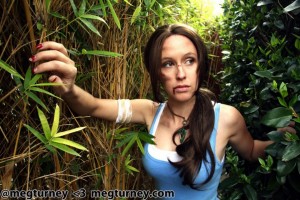 Meg Turney Is Lara Croft Tombraiding Through Brush