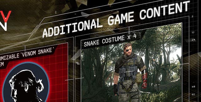 Metal Gear Solid 5: The Phantom Pain DLC Costumes