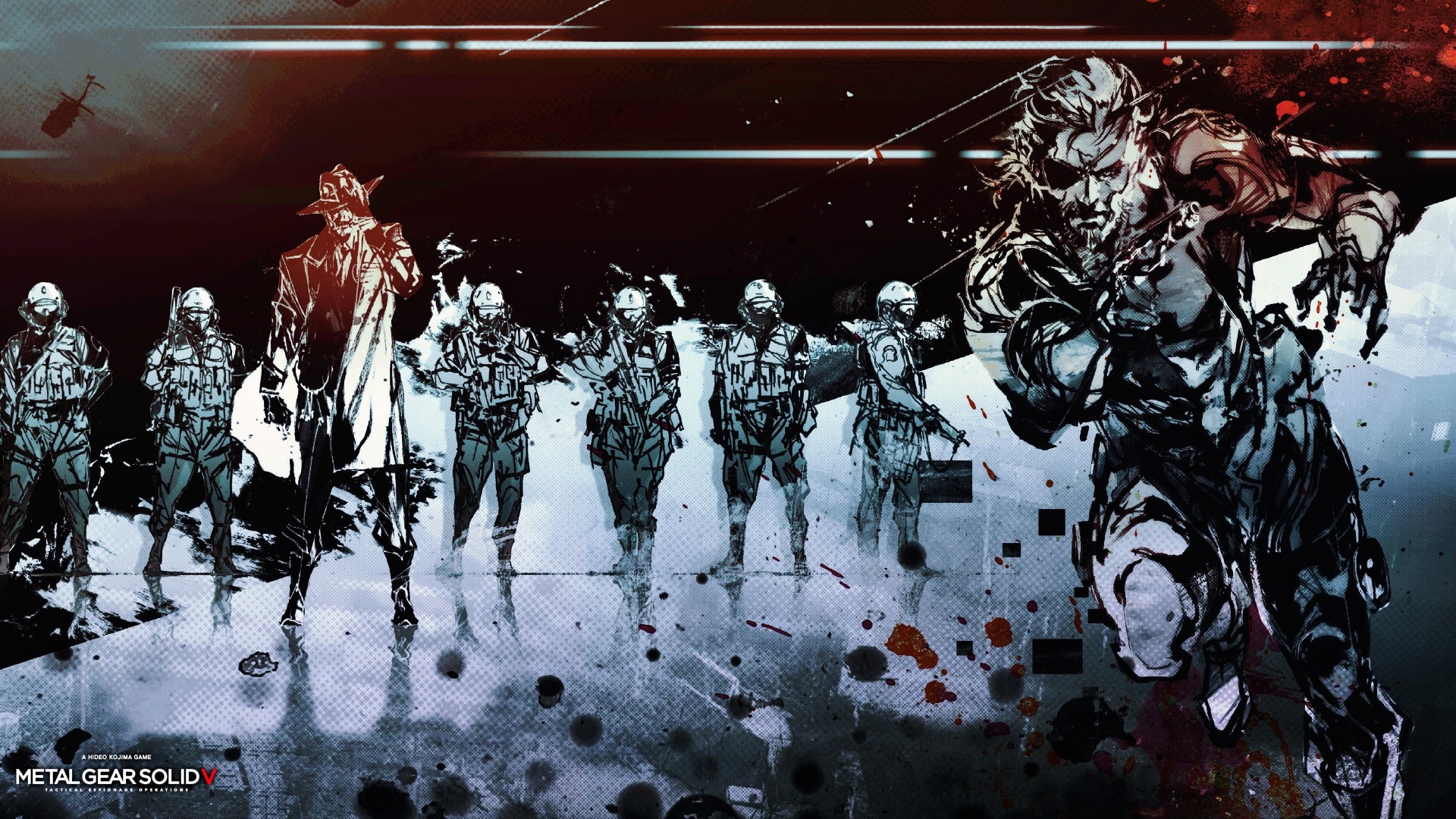 Metal Gear Solid V Wallpaper Sketch Characters.
