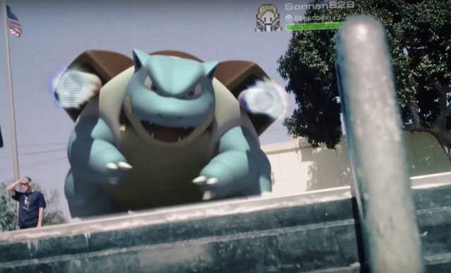 Pokemon Go Blastoise Realworld Trailer Screenshot iOS Android