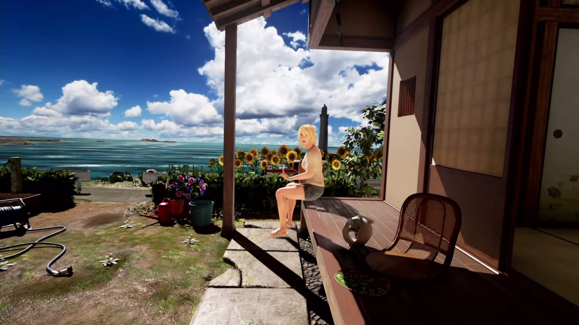 Summer Lesson Sing to Me Gameplay Screenshot Blondie Oceanfront PSVR PS4