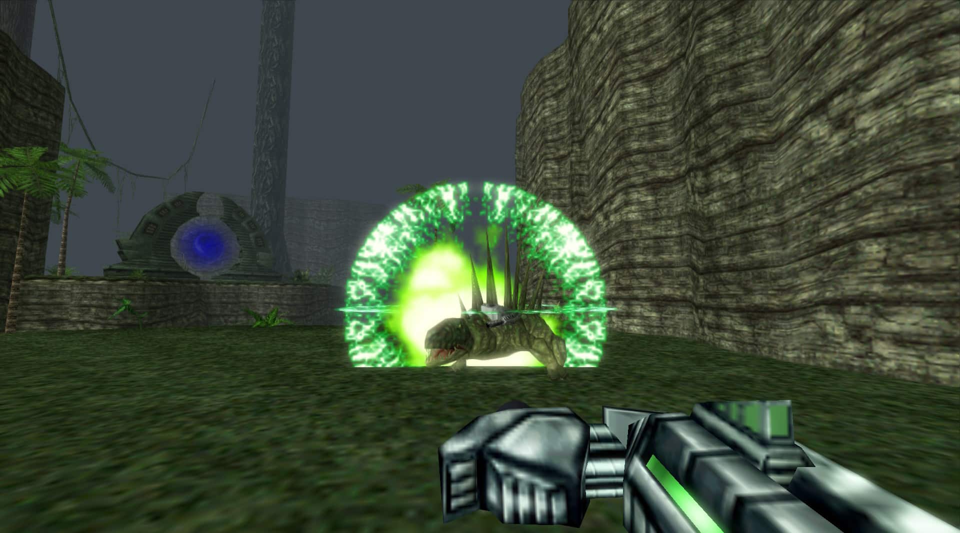 Turok 1 Remake Alien Weapon Against Demetrodon Mech PC Gameplay Screenshot