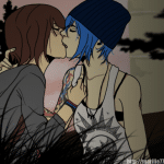 Life Is Strange Fanart Kissing Lesbians Max and Chloe by Marillie777