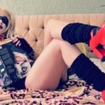 Harley Quinn Shermie Sexy Cosplay Play With Me Lets Have Fun In Bed Reading Comics