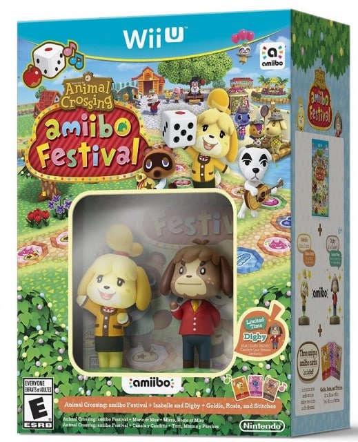 Animal Crossing Amiibo Festival Collectors Edition Digby Isabelle Amiibo Wii U November 2015 Release Box Artwork USA