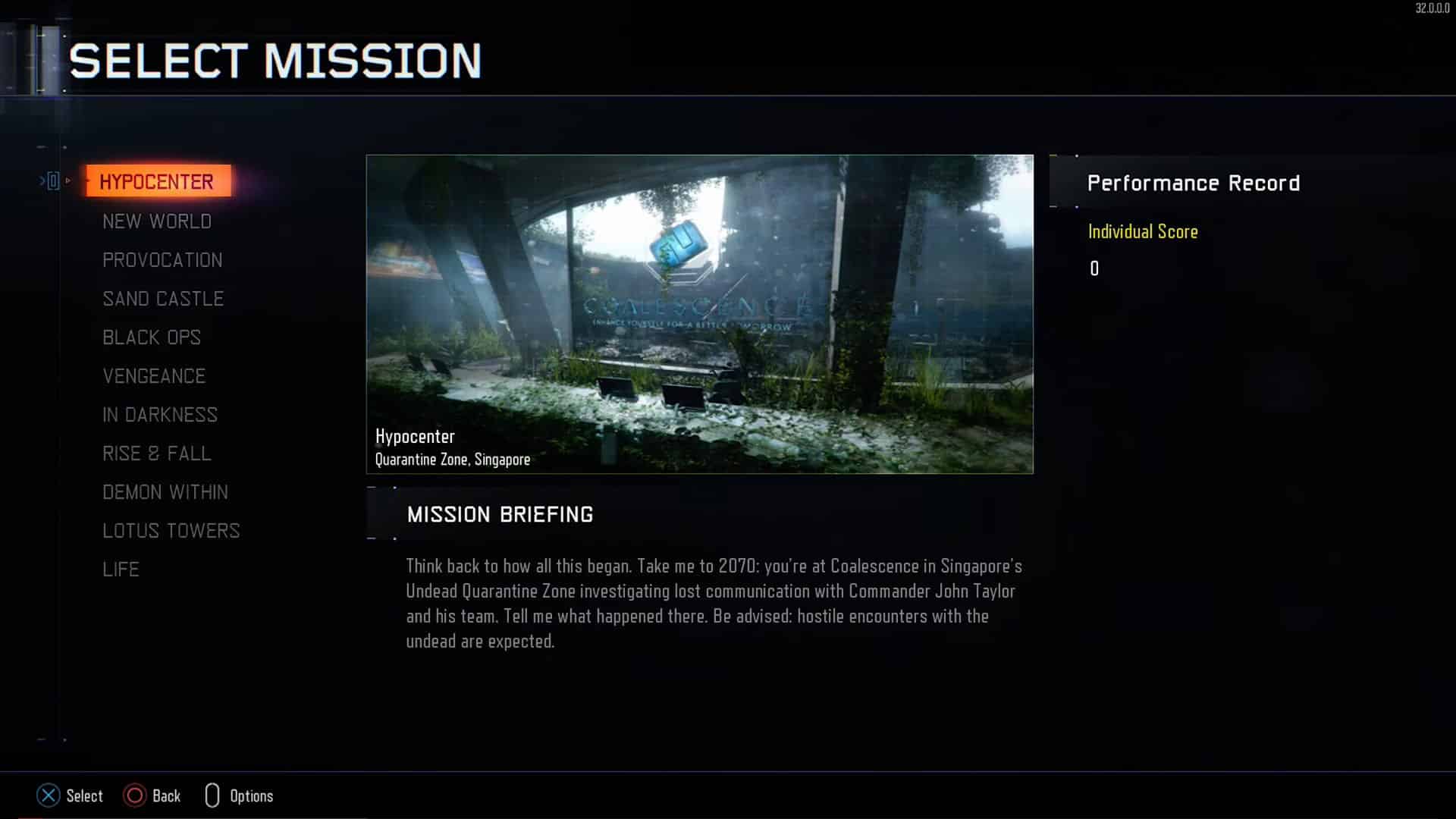 call of duty mission list