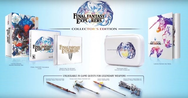 Final Fantasy Explorers Collectors Edition Artbook SoundtrackCD Case Box Legendary Weapons 3DS January 26 2016