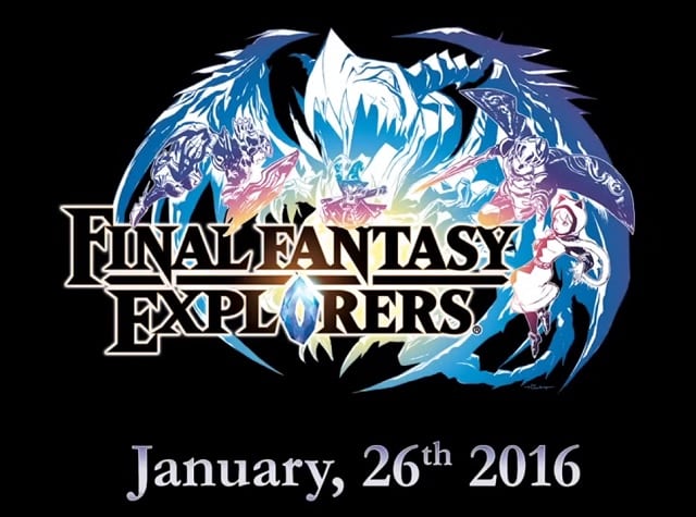 Final Fantasy Explorers Release Date 3DS January 26 2016 Logo Artwork
