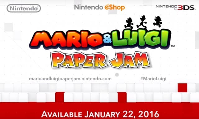 Mario and Luigi Paper Jam Release Date Artwork