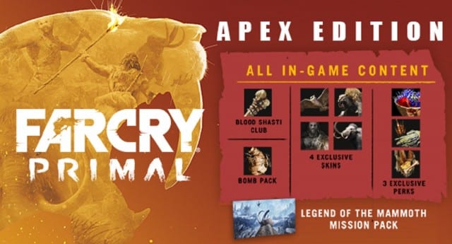 Far Cry Primal Apex Edition USA Includes Digital Contents of Other Special Editions