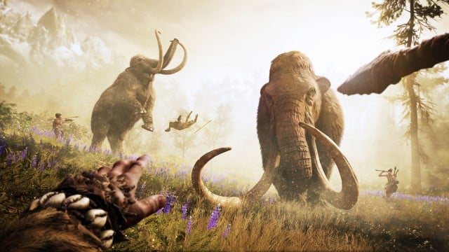 Far Cry Primal Mammoth Attacks Gameplay Screenshot PS4 Xbox One PC