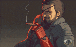 Metal Gear Solid V GIF Animation Snake Cartoon Smoking Cool