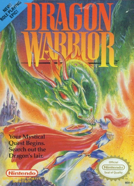 NES Dragon Quest I USA Box Artwork 1989
