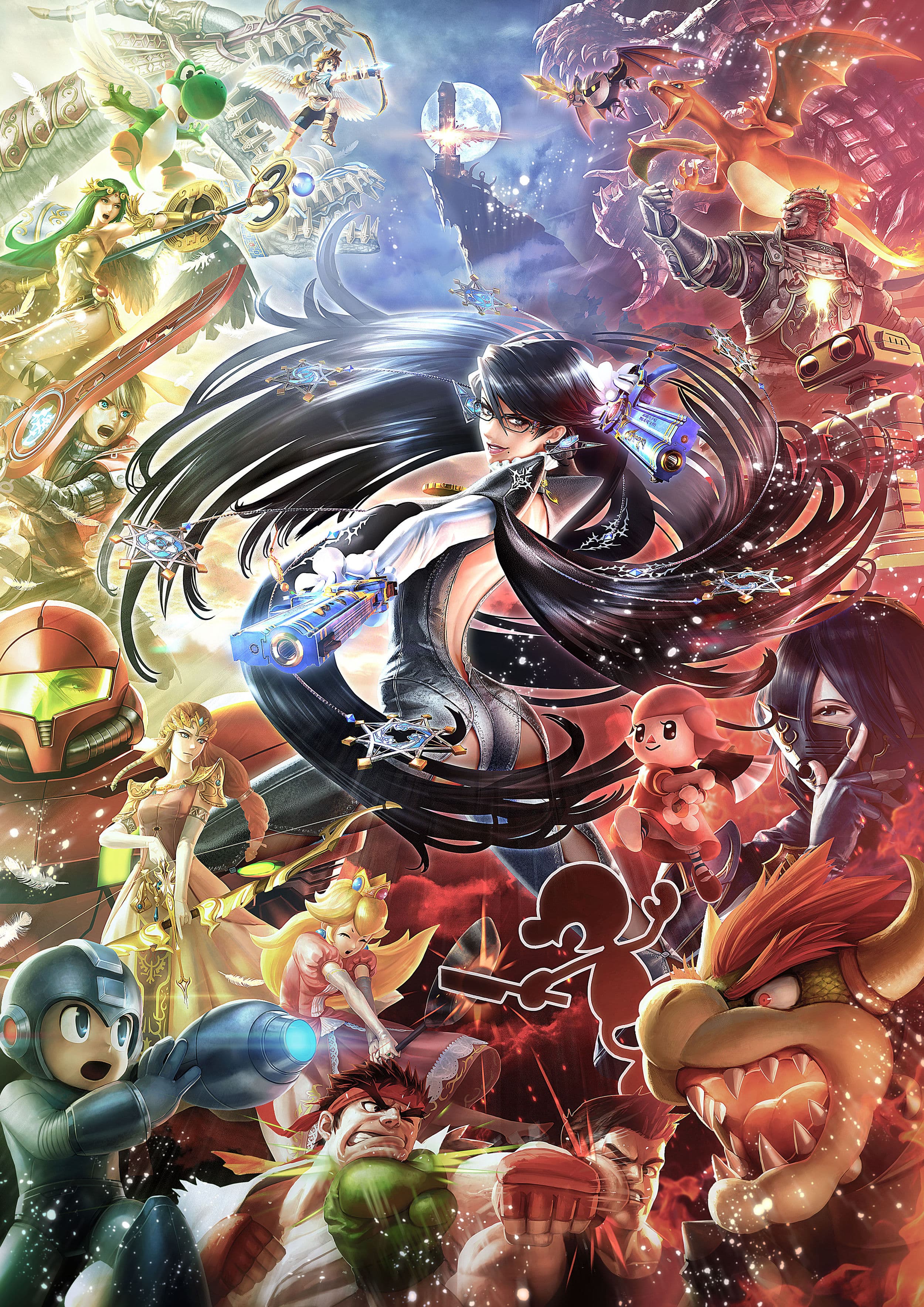 Super Smash Bros Wii U and 3DS Bayonetta Artwork