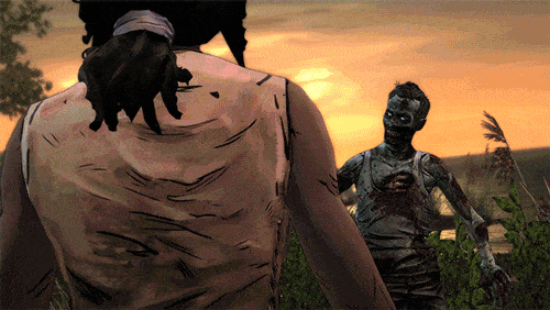 Telltales Walking Dead Michonne GIF Animation Swordfight Gameplay Screenshot