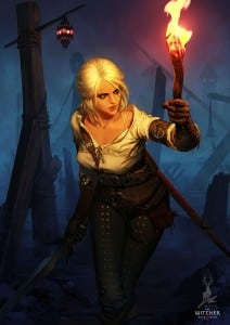 Witcher 3 Ciri Fanart Torch by Feihong Chen