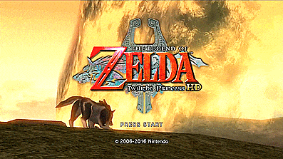 The Legend of Zelda: Twilight Princess HD start screen