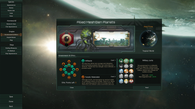 Stellaris Species Design Screenshot