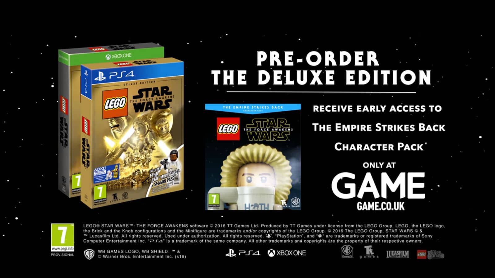 Lego Star Wars: The Force Awakens Pre-order Bonus
