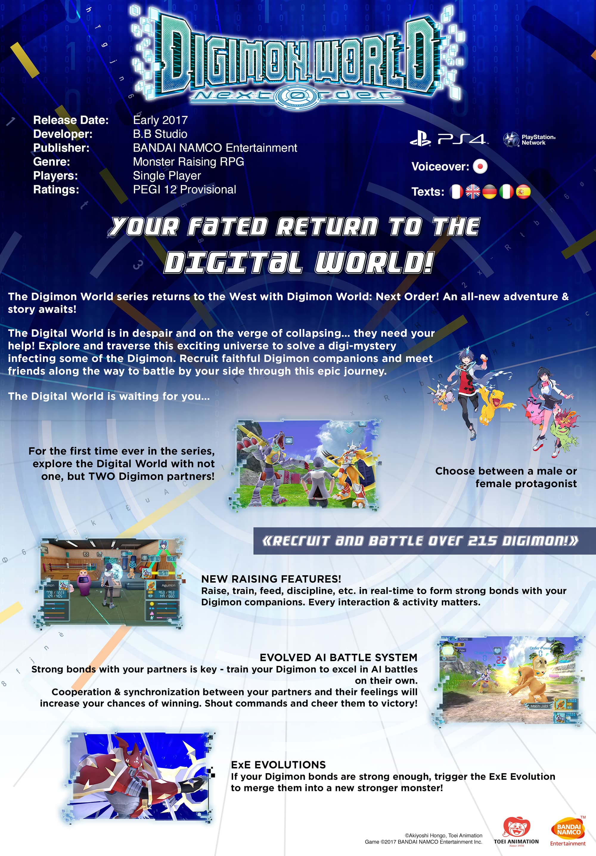 Digimon World: Next Order Fact Sheet