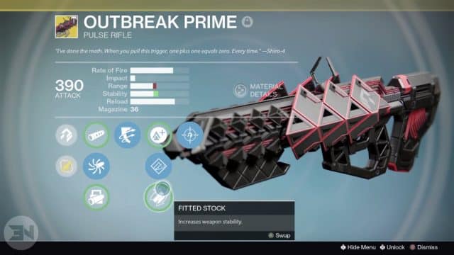 Destiny: Rise of Iron Outbreak Prime Exotic Pulse Rifle