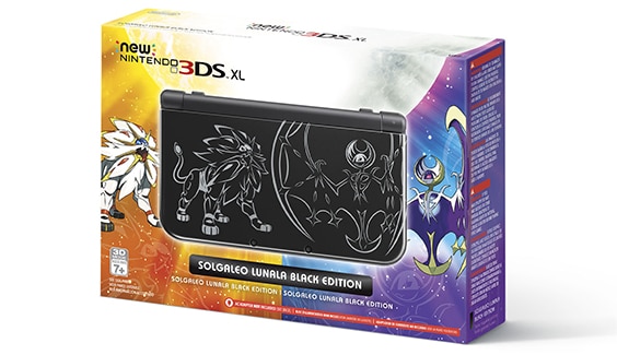 New 3DS XL Solgaleo Lunala Black Edition