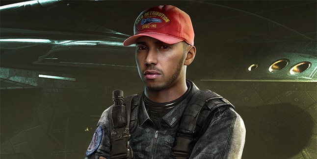 Lewis Hamilton in Call of Duty: Infinite Warfare