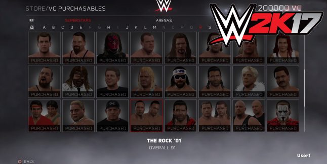WWE 2K17 Unlockable Characters