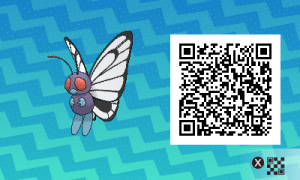 019 Pokemon Sun and Moon Female Butterfree QR Code