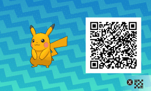 025 Pokemon Sun and Moon Shiny Male Pikachu QR Code