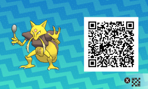 043 Pokemon Sun and Moon Male Kadabra QR Code