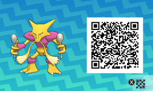 044 Pokemon Sun and Moon Shiny Male Alakazam QR Code