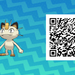 045 Pokemon Sun and Moon Meowth QR Code