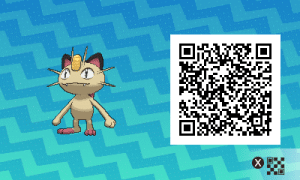045 Pokemon Sun and Moon Shiny Meowth QR Code