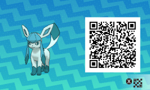 130 Pokemon Sun and Moon Glaceon QR Code