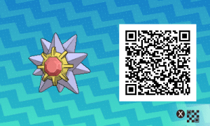 185 Pokemon Sun and Moon Starmie QR Code