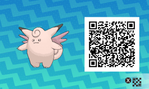212 Pokemon Sun and Moon Clefable QR Code