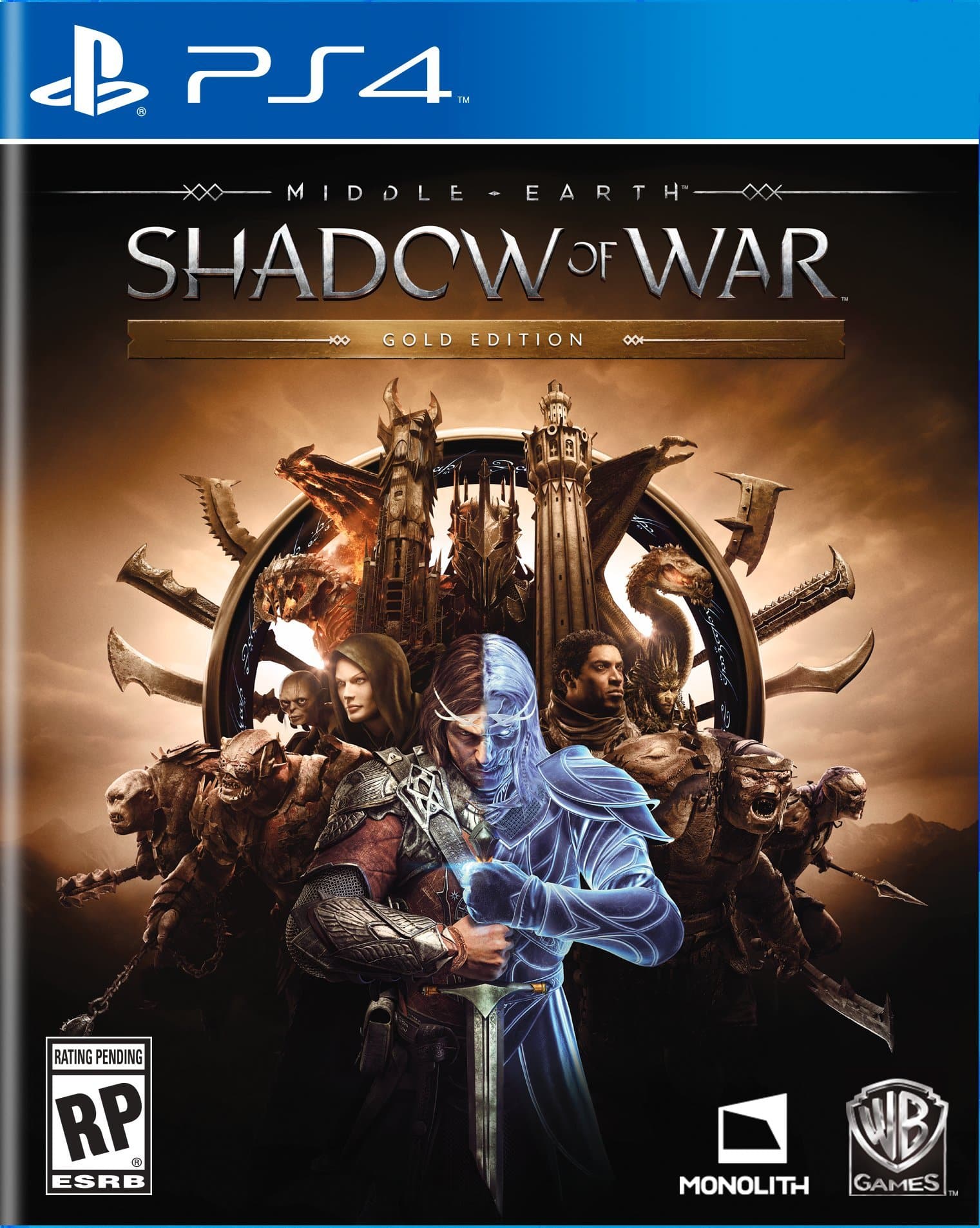 Middle-earth: Shadow of War Gold Edition PS4 Box Art