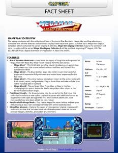 Mega Man Legacy Collection 2 Fact Sheet