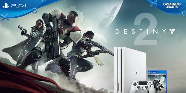Limited Edition Destiny 2 Glacier White PS4 Pro Bundle Banner