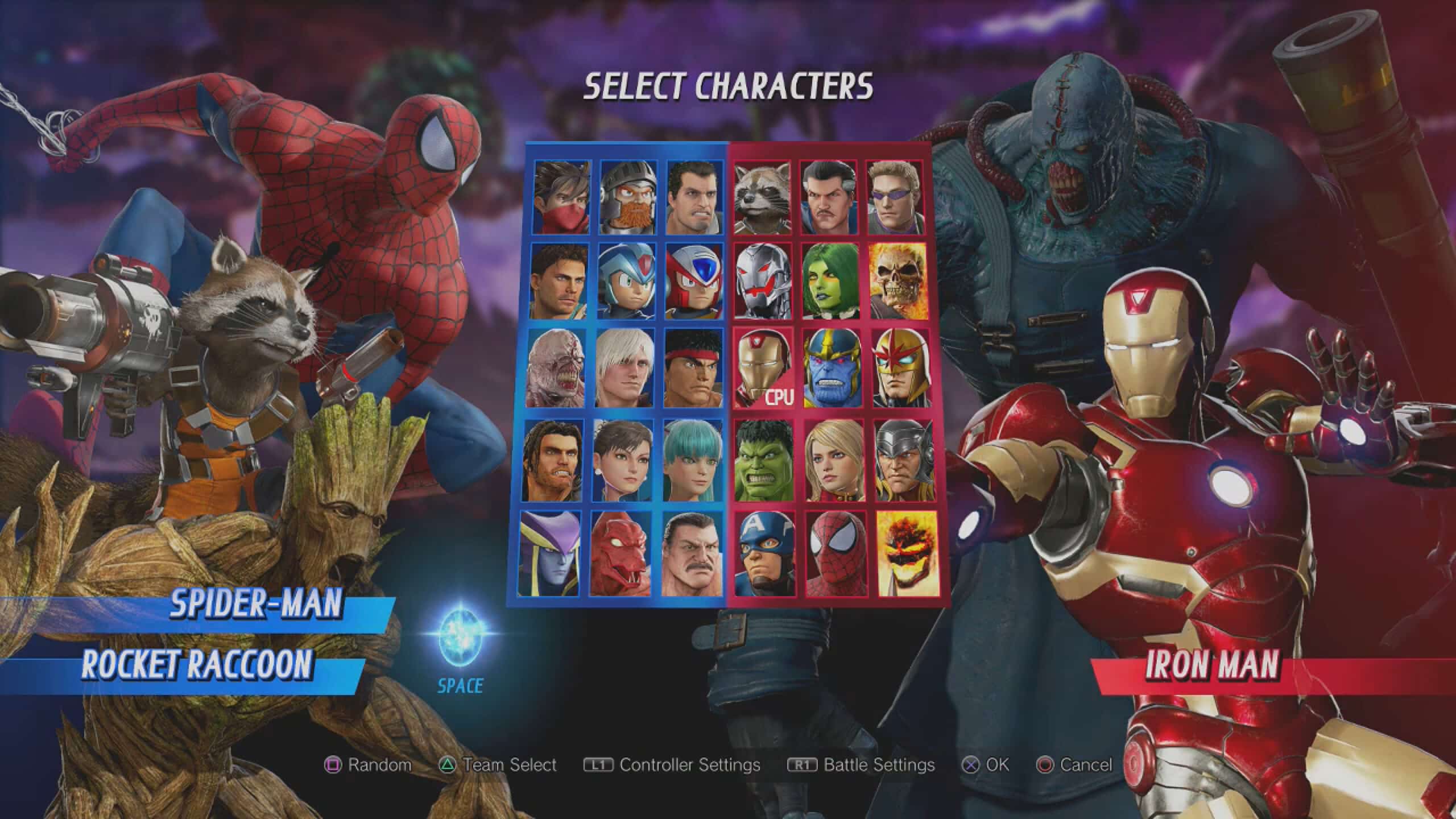 list of marvel vs capcom infinite characters
