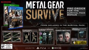 Metal Gear Survive PS4 Survival Pack Bonus