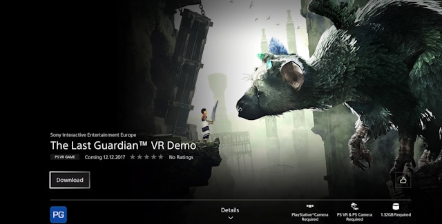 The Last Guardian VR Demo release