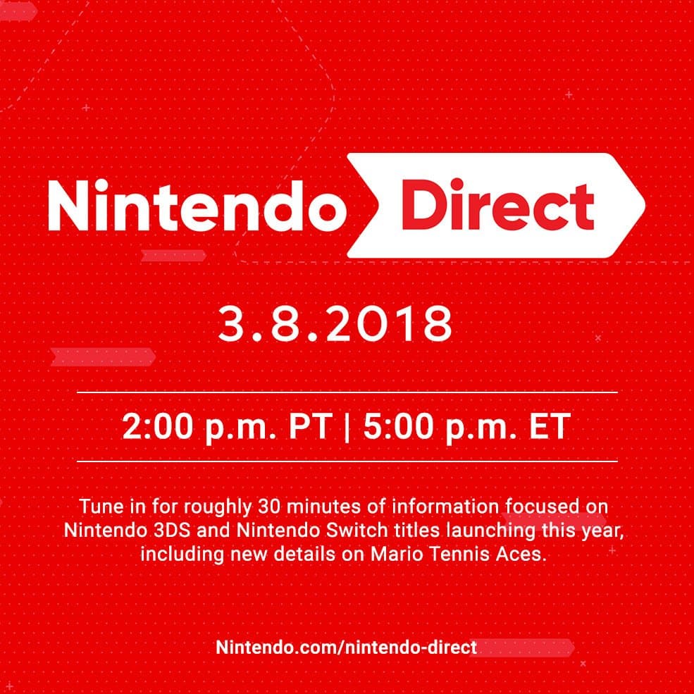 Nintendo Announces Nintendo Direct for March 8