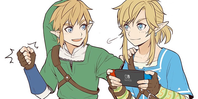 Nintendo Switch Links Fan Art. 