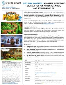 PixelJunk Monsters 2 Press Release