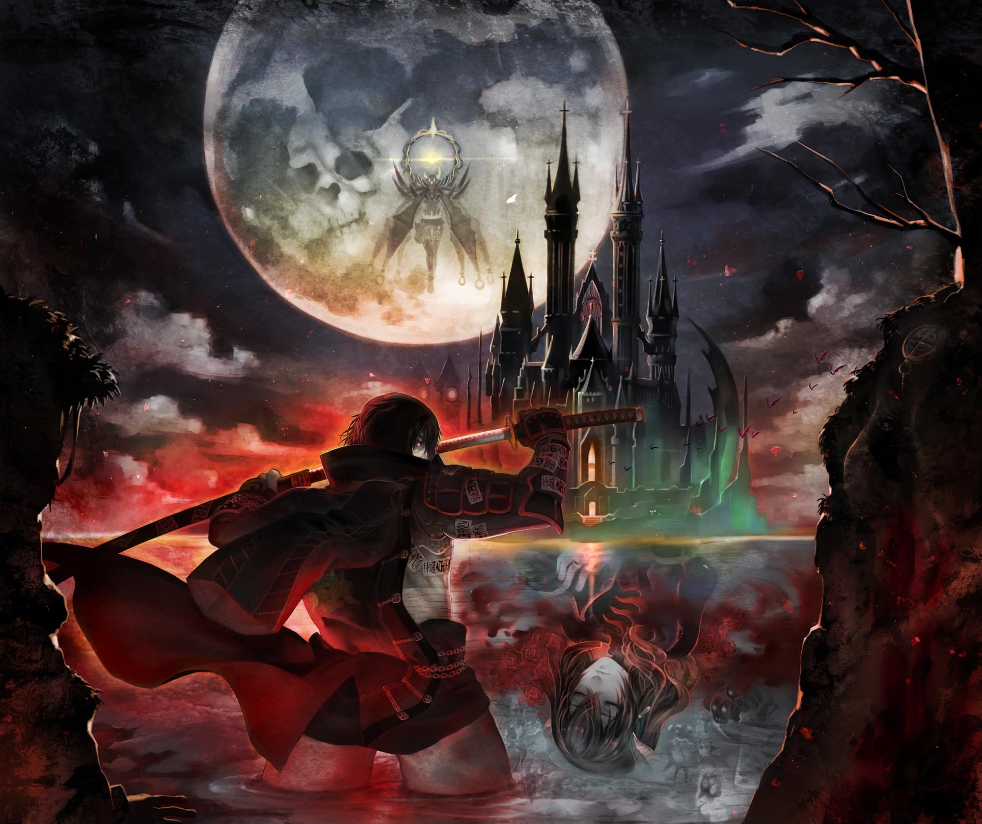 Bloodstained Curse of the Moon Key Art2000 x 1680